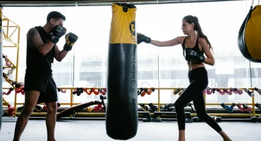 Woman boxing